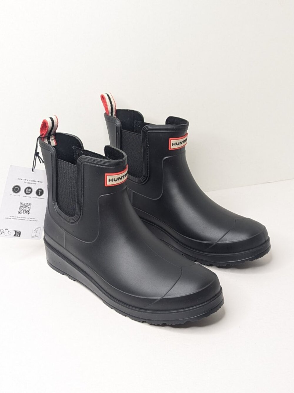 Hunter Tabitha Chelsea Rain Boots Black Women's 9